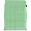 vidaXL acél melegház polcokkal 143 x 143 x 195 cm
