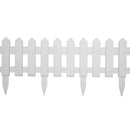 vidaXL 25 db fehér PP gyepszegély 10 m