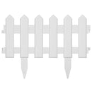 vidaXL 25 db fehér PP gyepszegély 10 m