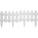 vidaXL 25 db fehér PP gyepszegély 10 m