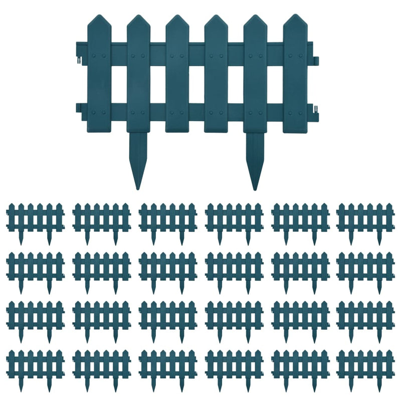 vidaXL 25 db zöld PP gyepszegély 10 m