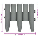 vidaXL 36 db szürke polipropilén gyepszegély 10 m