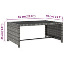 vidaXL 2 db szürke polyrattan dönthető kerti szék asztallal