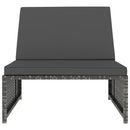 vidaXL 2 db szürke polyrattan dönthető kerti szék asztallal
