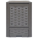 vidaXL 3 db barna műanyag rattan kerti komposztáló 60x60x83 cm 900 L