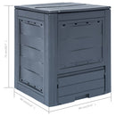 vidaXL 2 db szürke kerti komposztáló 60 x 60 x 73 cm 520 liter