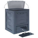 vidaXL 3 db szürke kerti komposztáló 60 x 60 x 73 cm 780 liter