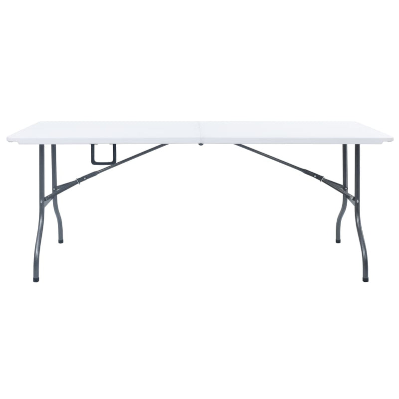 vidaXL fehér HDPE összecsukható kerti asztal 180 x 72 x 72 cm