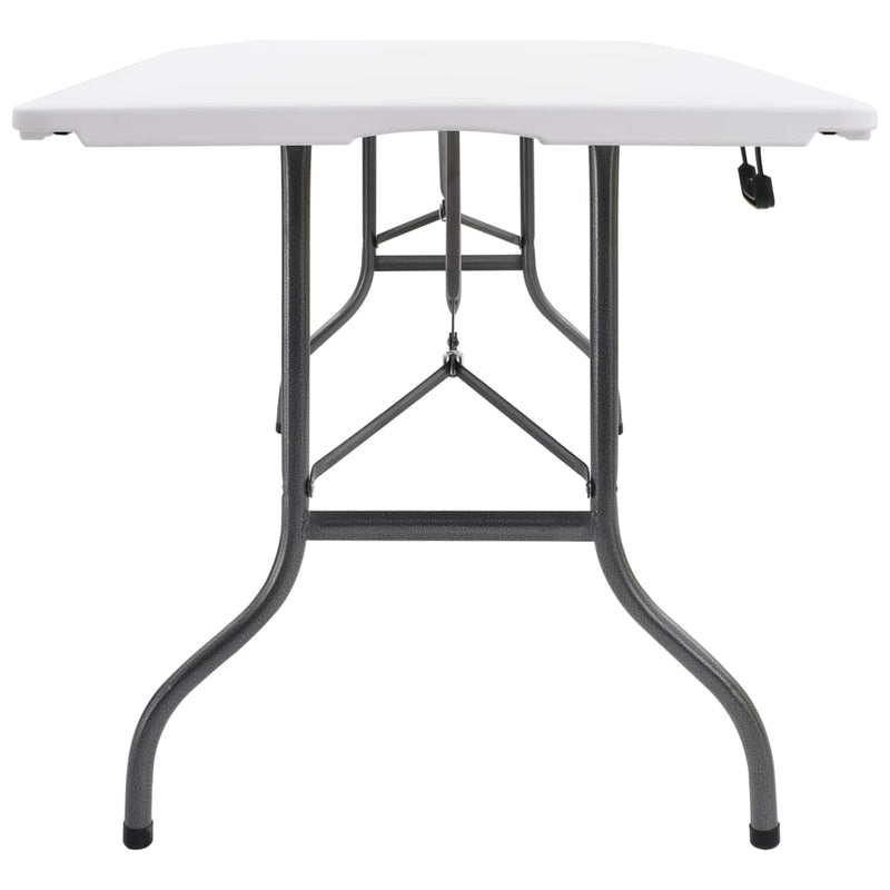 vidaXL fehér HDPE összecsukható kerti asztal 180 x 72 x 72 cm
