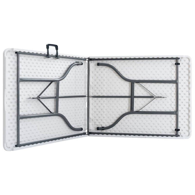 vidaXL fehér HDPE összecsukható kerti asztal 180 x 72 x 72 cm