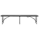 vidaXL 2 db fekete összecsukható HDPE kerti pad 180 cm