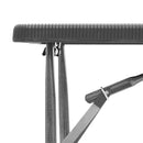 vidaXL 2 db fekete összecsukható HDPE kerti pad 180 cm