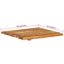 vidaXL tömör akácfa fürdőszoba piperepolc 58x52x2,5 cm