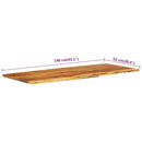 vidaXL tömör akácfa fürdőszoba piperepolc 140x52x2,5 cm