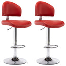 vidaXL 2 db bordó műbőr bárszék