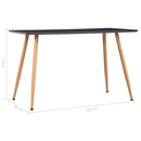 vidaXL tölgyszínű és szürke MDF étkezőasztal 120 x 60 x 74 cm