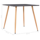 vidaXL tölgyszínű és szürke MDF étkezőasztal 80,5 x 80,5 x 73 cm