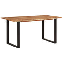 vidaXL tömör akácfa étkezőasztal 154x80x76 cm