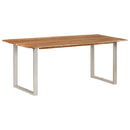 vidaXL tömör akácfa étkezőasztal 180 x 90 x 76 cm