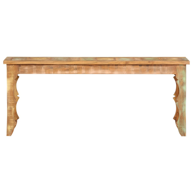 vidaXL tömör újrahasznosított fapad 110 x 35 x 45 cm