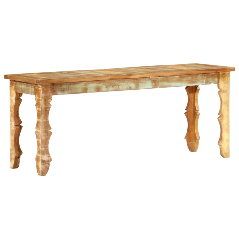 vidaXL tömör újrahasznosított fapad 110 x 35 x 45 cm