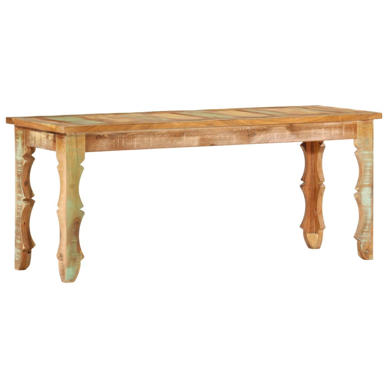vidaXL tömör újrahasznosított fapad 110 x 35 x 45 cm