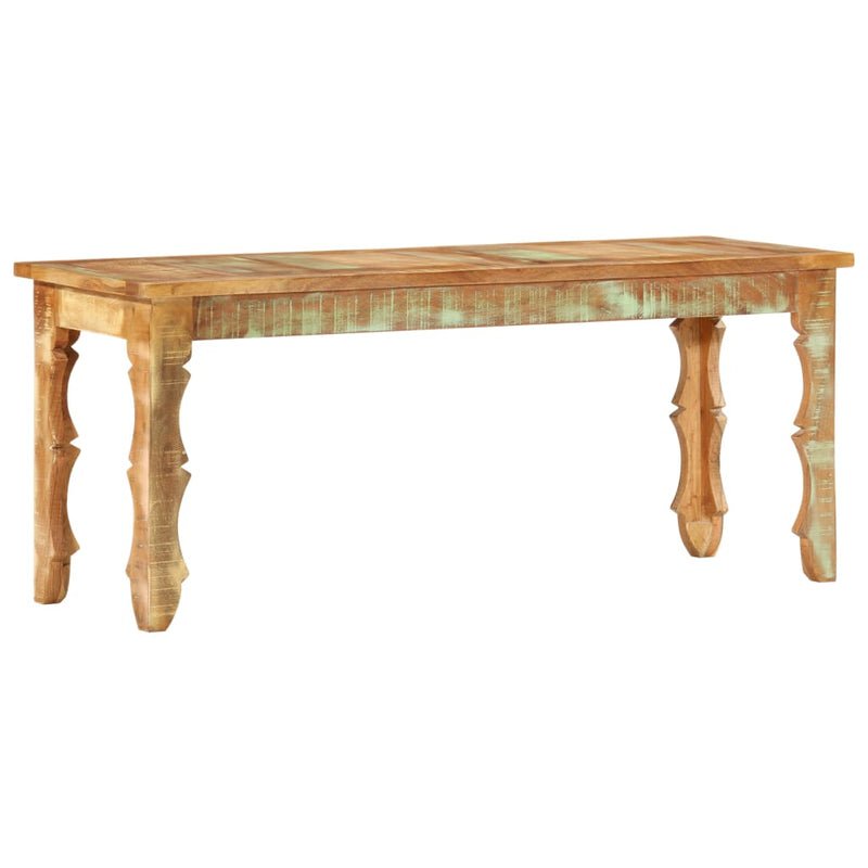 vidaXL tömör újrahasznosított fapad 110 x 35 x 45 cm
