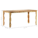 vidaXL tömör újrahasznosított fa étkezőasztal 160 x 80 x 76 cm