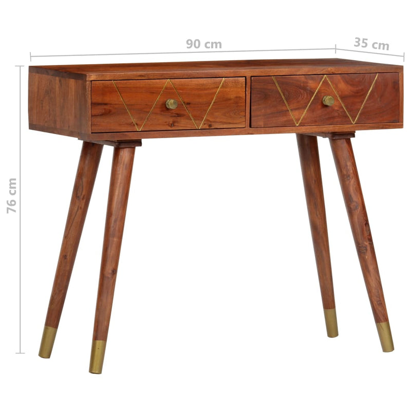 vidaXL tömör akácfa tálalóasztal 90 x 35 x 76 cm