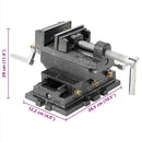 vidaXL kézi működtetésű kereszttengelyes satu 70 mm