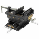 vidaXL kézi működtetésű kereszttengelyes satu 150 mm