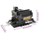 vidaXL kézi működtetésű kereszttengelyes satu 150 mm