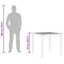 vidaXL tömör akácfa kerti asztal 85 x 85 x 74 cm