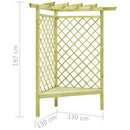 vidaXL impregnált fenyőfa kerti sarokpergola 130 x 130 x 197 cm