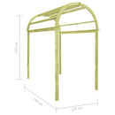 vidaXL impregnált fenyőfa rácsos boltív 125 x 150 x 235 cm