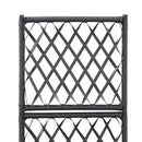 vidaXL fekete rácsos polyrattan magaságyás 1 kaspóval 30 x 30 x 107 cm