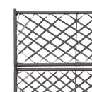 vidaXL fekete rácsos polyrattan magaságyás 2 kaspóval 58 x 30 x 107 cm