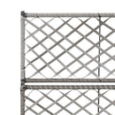 vidaXL szürke rácsos polyrattan magaságyás 2 kaspóval 58 x 30 x 107 cm