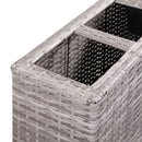 vidaXL szürke polyrattan kerti magaságyás 4 kaspóval 80 x 22 x 79 cm