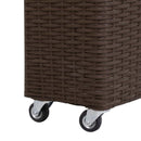 vidaXL barna polyrattan kerti magaságyás 4 kaspóval 80 x 22 x 79 cm