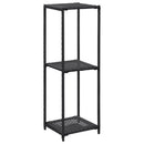 vidaXL fekete polyrattan tárolópolc 30 x 30 x 90 cm