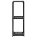 vidaXL fekete polyrattan tárolópolc 30 x 30 x 90 cm