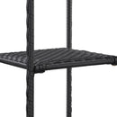 vidaXL fekete polyrattan tárolópolc 30 x 30 x 90 cm