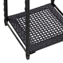 vidaXL fekete polyrattan tárolópolc 30 x 30 x 90 cm