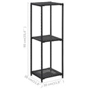 vidaXL fekete polyrattan tárolópolc 30 x 30 x 90 cm