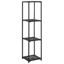 vidaXL fekete polyrattan tárolópolc 30 x 30 x 120 cm