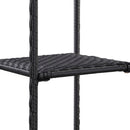 vidaXL fekete polyrattan tárolópolc 30 x 30 x 120 cm