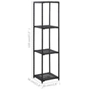 vidaXL fekete polyrattan tárolópolc 30 x 30 x 120 cm