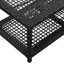 vidaXL fekete polyrattan cipőtároló pad 80 x 40 x 30 cm