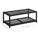 vidaXL fekete polyrattan cipőtároló pad 80 x 40 x 30 cm